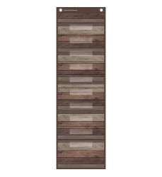 Dark Wood Design 10 Pocket File Storage Pocket Chart, 14" x 58"