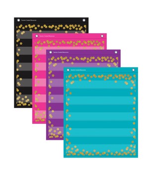 Confetti Colorful Magnetic Mini Pocket Charts, 14" x 17"