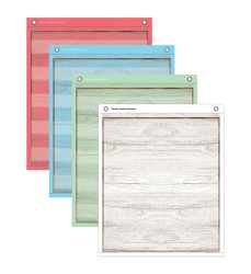 Painted Wood Design Magnetic Mini Pocket Charts, 14" x 17"