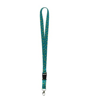 Teal Confetti Lanyard