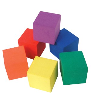 Foam Color Cubes, 1in, 30 Pieces