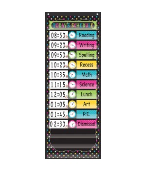 Chalkboard Brights 14 Pocket Daily Schedule Pocket Chart, 13" x 34"