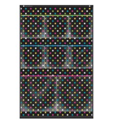 Chalkboard Brights 8 Pocket Small Storage Pocket Chart (15" x 23")