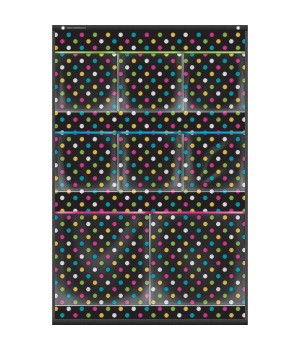 Chalkboard Brights 8 Pocket Small Storage Pocket Chart (15" x 23")