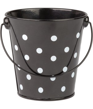 Black Polka Dots Bucket