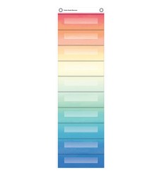 File Storage Pocket Chart, 10 Pockets, Watercolor, 14" x 58"