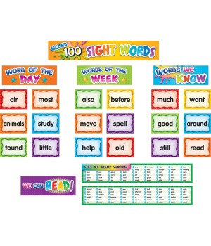 Second 100 Sight Words Pocket Chart Cards