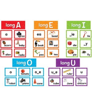 Long Vowels Pocket Chart Cards, 205 Pieces