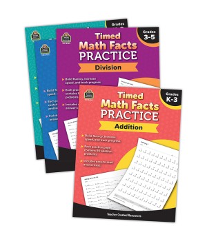 Timed Math Facts Practice Set of 4