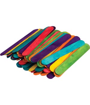 STEM Basics: Multicolor Jumbo Craft Sticks, 200 Pieces