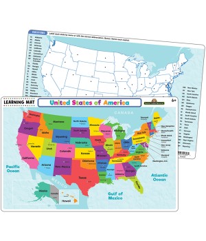 United States of America Map Learning Mat