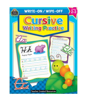 Cursive Writing Practice Write-On Wipe-Off Book, Grade 2-3