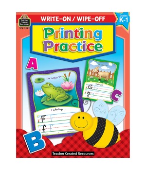 Printing Practice Write-On Wipe-Off Book, Grade K-1