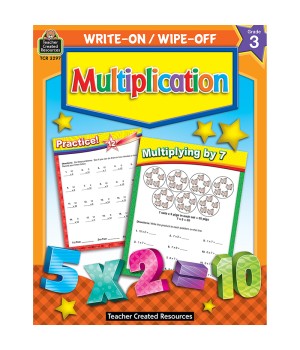 Multiplication Write-On Wipe-Off Book, Grade 3
