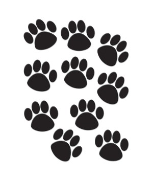 Black Paw Prints Accents, Pack of 30