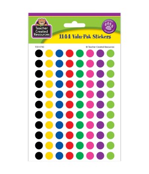 Mini Colorful Circles Valu-Pak Stickers
