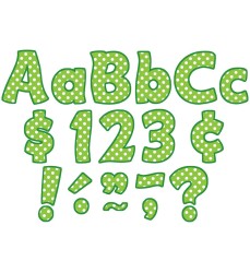 Lime Polka Dots Funtastic Font 4" Letters Combo Pack, 208 pieces