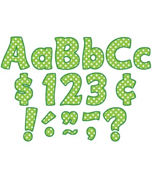 Lime Polka Dots Funtastic Font 4" Letters Combo Pack, 208 pieces