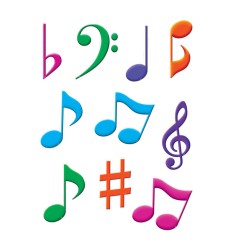 Musical Notes Accents, Pack of 30