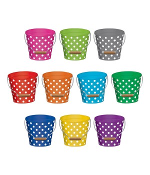 Polka Dots Buckets Accents, Pack of 30