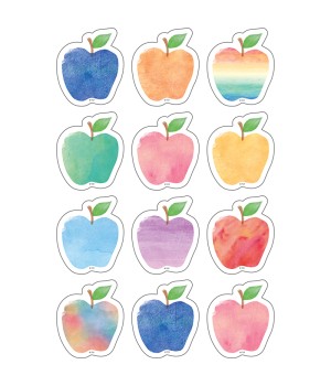 Watercolor Apples Mini Accents, Pack of 36