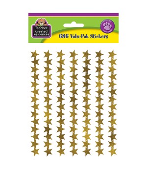 Gold Foil Star Stickers Valu-Pak, Pack of 686