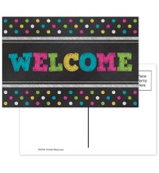 Chalkboard Brights Welcome Postcards, Pack of 30