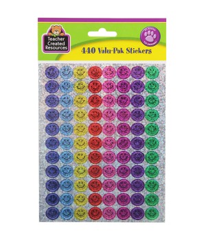 Mini Happy Face Sparkle Valu-Pak Stickers, Pack of 440