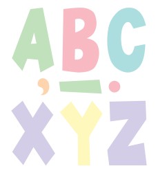 Pastel Pop 7" Fun Font Letters, Pack of 120