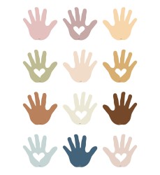 Everyone is Welcome Helping Hands Mini Accents, Pack of 36