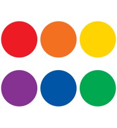 Spot On® Colorful Circles Carpet Markers, 7"