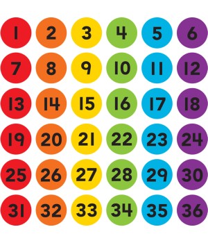 Spot On® Numbers 136 Carpet Markers, 4"