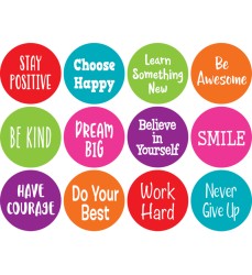 Spot On® Positive Sayings Carpet Markers, 4"