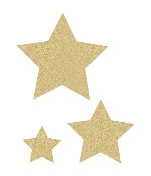 Gold Glitz Stars Accents, Assorted Sizes, Pack of 30