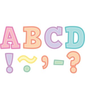 Pastel Pop Bold Block 3" Magnetic Letters, 55 Pieces