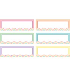 Pastel Pop Rainbow Labels Magnetic Accents, Pack of 20