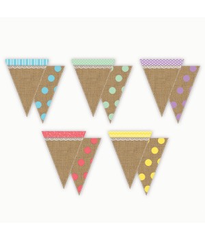 Shabby Chic Pennants, Pack of 16