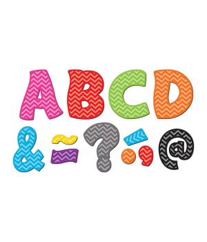 Chevron Funtastic Font 3" Magnetic Letters, 67 Pieces