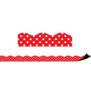 Red Polka Dots Magnetic Border, 24 Feet