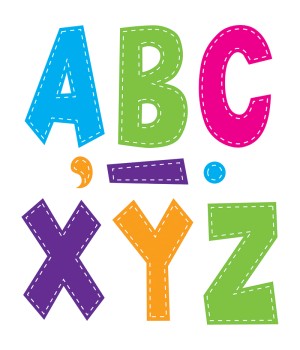 Multi Bright Stitch 7" Fun Font Letters, 120 Pieces