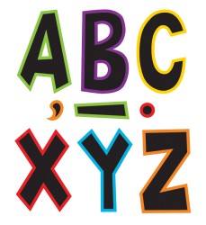 Electric Bright 7" Fun Font Letters