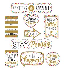 Clingy Thingies® Confetti Positive Sayings Accents