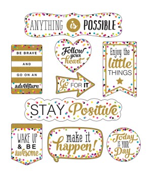 Clingy Thingies® Confetti Positive Sayings Accents
