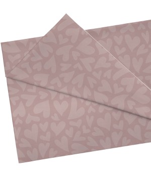 Light Mauve Hearts Creative Class Fabric, 48 Inch x 3 Yards