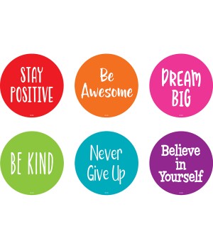 Spot On® Positive Sayings Floor Markers, 4"