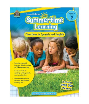 Summertime Learning: English and Spanish Directions, Grade 2 Second Edition (Prep)