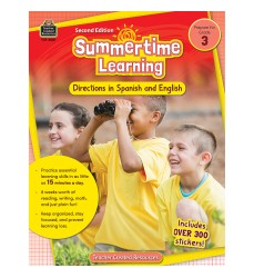 Summertime Learning: English and Spanish Directions, Grade 3 Second Edition (Prep)