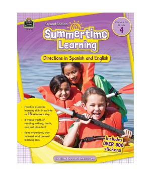 Summertime Learning: English and Spanish Directions, Grade 4 Second Edition (Prep)