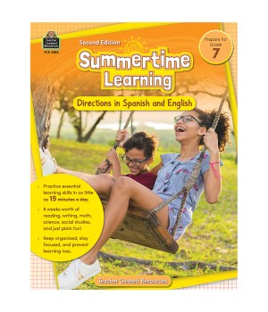 Summertime Learning: English and Spanish Directions, Grade 7 Second Edition (Prep)