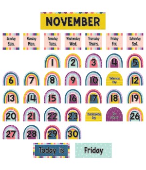 Oh Happy Day Rainbow Calendar Pocket Chart Cards, Pack of 104